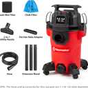Vacmaster VCM408PF 1101 4-Gal 3.5 Peak HP Wet/Dry Vac Red