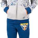 Bioworld Naruto Classic Youth Boys Gray Zip Hoodie and Navy Jogger Pants (Gray, XXL)