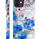 for iPhone 17 Case, Compatible with Wireless Charging, Vintage Cute Autumn Flower Fall Phone Case (Blue Flower, for iPhone 13 Pro)