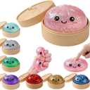 Glitter Dumpling Squishy Mystery Box Squeeze Toy, Easter Squishy Dumpling Fidget Toys for Adults, Stress Relief Sensory Toy(Pink)