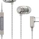 SoundMAGIC E11D Digital USB C Headphones Type C Earbuds with Microphone HiFi Stereo Earphones Powerful Bass Noise Isolating Compatible with Android Device Gunmetal