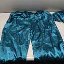 Ekouaer Silk Satin Pajamas Set Women Short Sleeve Sleepwear Soft Button Down Loungewear Pjs Set (XX-Large, Blue Green)