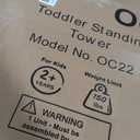 OCODILE Toddler Standing Tower - Adjustable Height Toddler Kitchen Stool Helper - Ideal Kids Kitchen Step Stool for Learning New Skills - Extra Secure with Safety Feet - White