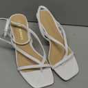 DREAM PAIRS Women's Square Open Toe Flip Flop High kitten Heels Strappy Thong Ankle Strap 3.35 Inch Sandals Comfort Dress Party Shoes, Size 7