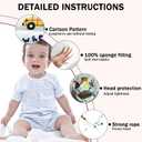 Baby Head Protector Helmet & Baby Knee Pads 3 Pairs Toddler Protector Cap Soft Cotton Cushion, Adjustable Bump-Free Safety Hood to Crawling, Walking, and Running