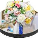 DIVINA VITAE 12Pcs Round Mirrors Centerpieces for Tables,7.87 Inch Acrylic Circle Mirrors Trays Plates for Centerpieces,Wedding Decorations, Baby Shower Party, Christmas Decorations, Wall Decor,2mm