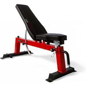 CAP Barbell Deluxe Utility Weight Bench Color Series (Red, Square Backpad)