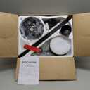 POCHFAN 52 inch Black Ceiling Fans with Lights and Remote Control, Noiseless Modern Ceiling Fan for Bedroom, Living Room, Dining Room, Dimmable 3CCT 6-Speed ETL Listed