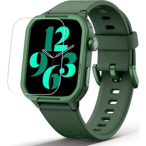 Smart Watch for Kids No Phone Needed, Tempered Glass Fitness Tracker Boy Teens with 19 Sport Modes, Pedometer, Sleep Monitor, Kids Watch Birthday Gifts Toy Gift for Girls Boys 6-16 (Green)