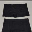 Begrily Boy Shorts Underwear for Women, Ladies Nylon Stretch Comfort Flex Fit Seamless Boyshort Panties Boxer Briefs Pack of 2,  Size Medium, Black 