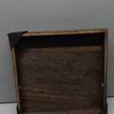 Yangbaga Serving Tray with Handles,12.5"*12.5"Wood Decorative Tray for Living Room,Modern Coffee Table Tray,Square Large Serving Platters for Home Decor,Ottoman,Bed,Kitchen,Bathroom, Breakfast,Bar