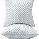 MIULEE 20x20 Pillow Inserts, Memory Foam Cooling Set of 2 Decorative Throw Pillows,Adjustable Premium Stuffer for Sofa Couch Bed and Living Room, One Damaged Zipper