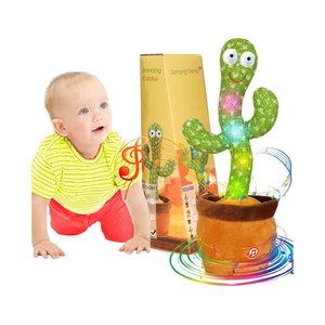 Emoin Dancing Cactus Baby Toys 6 to 12 Months, Talking Cactus Toys Repeats What You Say Baby Boy Toys, Dancing Cactus Mimicking Toy with LED English Sing Talking Musical Toys