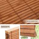 LazBlinds No Tools No Drill Cordless Bamboo Roman Shades, Light Filtering Window Treatment, Roll Up Bamboo Blinds for Windows 37'' W x 64'' H, Wood