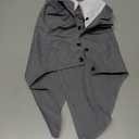 DENTRUN Cat Tuxedo Outfit, Sphynx Cat Costume Formal Suit with Bow Tie, Stylish Cat Shirt Fashion Apparel Fancy Clothes, Kitten Formal Attire Wedding Onesie Costume for Cats Only (Grey, XL)