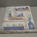 Rustic Bathroom Sign - 'Please Seat Yourself' Canvas Art, Navy Blue, Modern Home Decor, Framed, Ready to Hang, 16x20 Inch