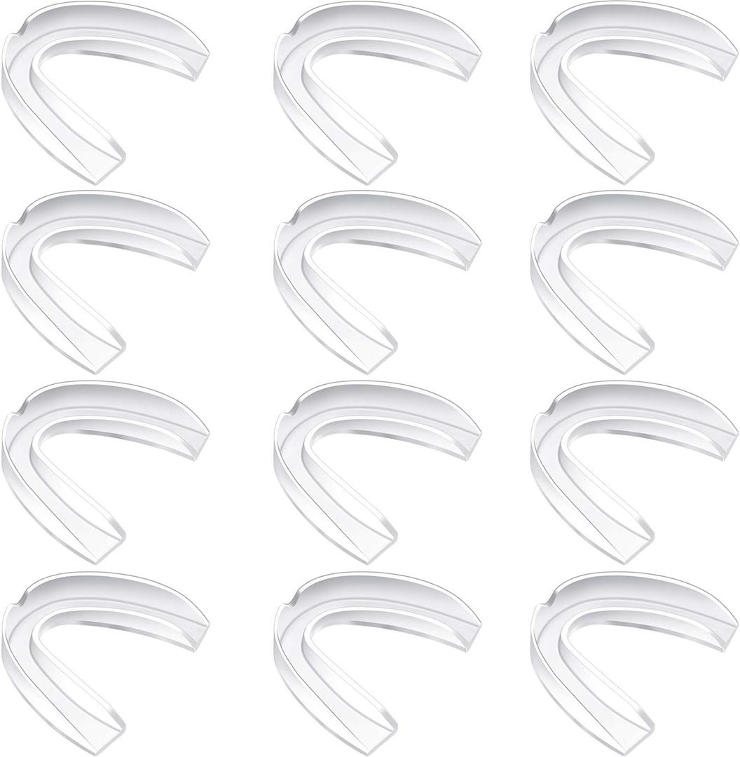 BBTO 20 Pieces Sports Mouth Guard Boxing Mouth Protection Athletic Mouthpiece for Football Basketball Hockey Karate Rugby Match(Transparent Color,Adult (11 yrs & Above))