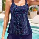 NIeyook Tankini Swimsuits for Women Two Piece Bathing Suit with Boyshorts (S)
