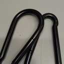 KINLINK 2 Pack Black Carabiner Clip, 7 inch Heavy Duty Spring Snap Hook, Large Carabiner Clips for Camping, Swing Set, Hammock, Hiking, Travel, Weight Lifting Machine, Home Gym Equipment