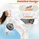 3-in-1 Electric Lumbar Support Pillow - FSA Eligible HSA Eligible, Triple Fusion Back Massager with Heat, Vibration and Tractionage, Lower Back Massager for Pain Relief Deep Tissue, Grey