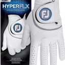 FootJoy Men's HyperFLX Prior Generation Golf Gloves (Cadet Medium, White)