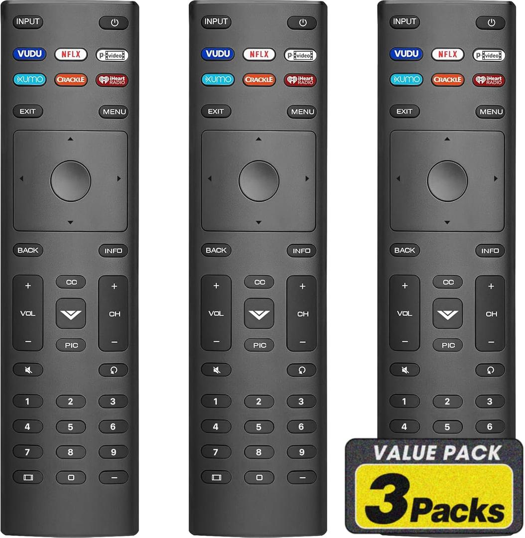 3 Pack Remote Replacement for All VIZIO Smart TV Remote, Compatible for VIZIO Remote Control Replacement