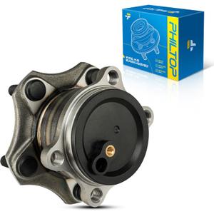 PHILTOP 512552 Rear Wheel Bearing Fit for Mazda 3 2014-2018, 5 Lugs Wheel Hub Assembly W/ABS