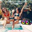 Portable Bluetooth Speaker, Loud Boombox Speaker with Subwoofer, Powerful Deep Bass Stereo Sound, IP65 Waterproof, Wireless Outdoor Speaker for Camping, Beach, Party, Support TWS/USB/TF Card/AUX