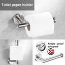 5 Pieces Brushed Nickel Bathroom Hardware Set Include 16inch Towel Bar,2pcsTowel Hooks,Toilet Paper Holder,Hand Towel Ring Round SUS304 Stainless Steel Bathroom Accessories Set Heavy Duty Wall Mounted