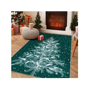 Lahome Christmas Rug 2x3 Non-Slip Door Rugs for Entryway Indoor, Small Washable Kitchen Rugs Throw Soft Bathroom Rug, Christmas Tree Print Holiday Decor Untra-Thin Doormat for Bedside Sink