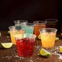 Byvivace 500Counts 1OZ. Disposable Shot Glasses Hard Plastic Shot Cups Gold Glitter Mini Shot Glasses for Tequila, Jello Shots, Liquor, 1Ounce Small Cup for Sauce, Dips, Shot Cups for Party