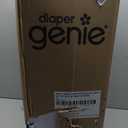 Diaper Genie Platinum Diaper Pail Gift Set | Hands-Free Odor Control with Foot Pedal | Stainless Steel Baby Diaper Pail | Includes 2 Easy Roll Refills 48 Bags Total | Baby Registry Must-Have