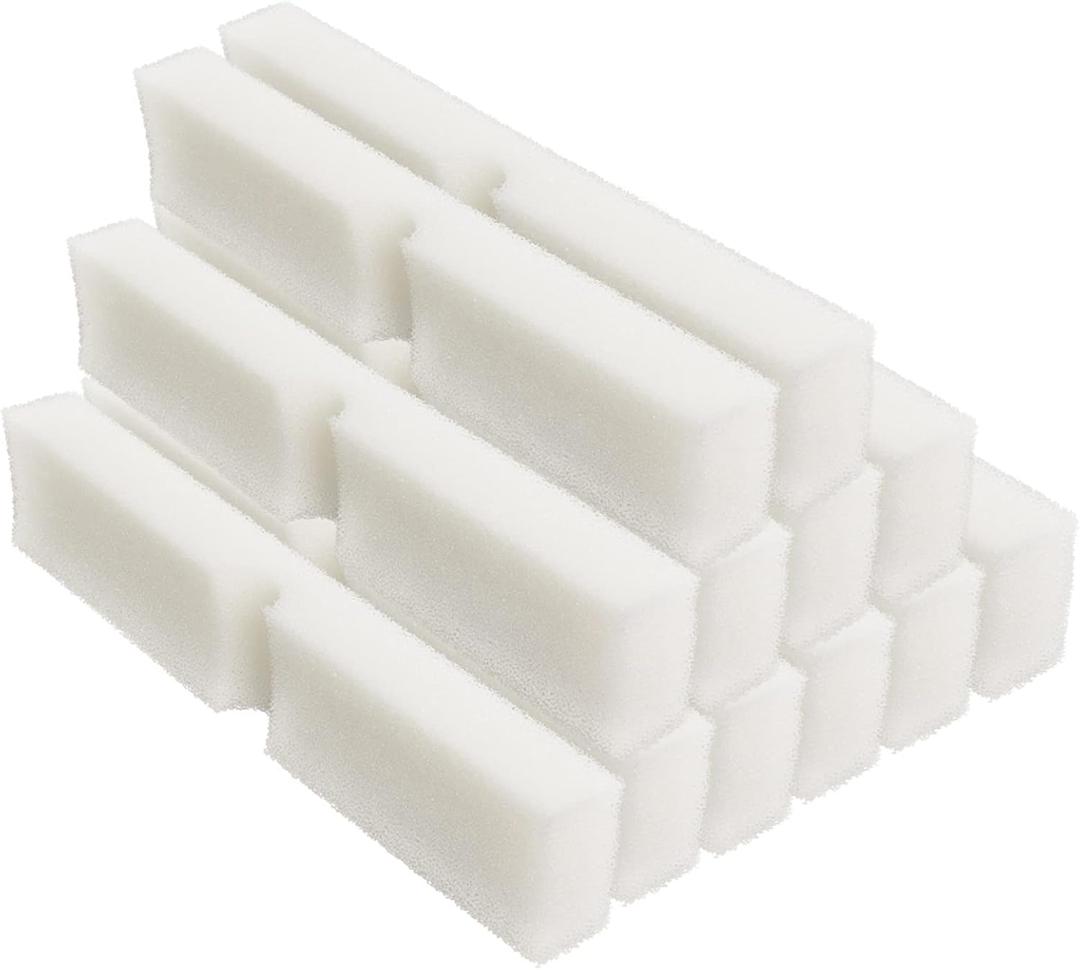 Fx4 Foam Filter Pads Replacement Compatible with Fluval FX5 / FX6 Canister Filter, Aquarium Bio Sponge Foam Filter Pads (12 Packs) (White)
