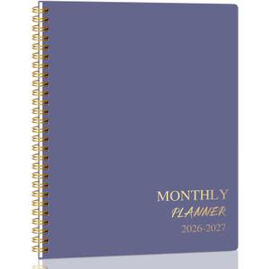 2026-2027 Monthly Planner - 2 Year Monthly Planner 2026-2027, Hard Cardboard Cover, Jan 2026 - Dec 2027, 7.5" x 10", 2 Year Calendar with 24 Month, Twin-wire Binding, Note Pages