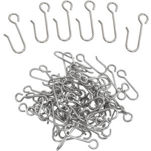 Metal Curtain Hooks Curtain Track Hooks S Shaped Small Curtain Hooks for Curtain Track