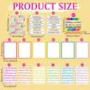96 Pcs Science Fair Board Supplies 60 Trim Scalloped Poster Boards 24 Presentation Border Stickers 4 Self Adhesive Project Titles 8 Letter Sticker for Classroom Display(Lively Crumbs)