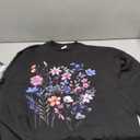 Vintage Flowers Women Wildflower Graphic Floral Gardening Sweatshirt, Adult Unisex, Royal Black, XL