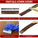 20ft Carpet Floor Transition Strips, Self-Adhesive Carpet to Tile Transition Edge Triings for Doors/Wood Floors, Coverage Height up to 5mm(Dark Brown)