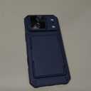 BXYJY for iPhone 17 Pro Max Wallet Case2 Privacy Screen Protectors, Card Holder (4-5 Cards), Slide Camera Lens Cover, Military Drop, Rugged Heavy Duty Men Women Phone Case for iPhone 17Pro Max, Blue