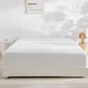 GOKOTTA Fitted Sheet King Only,100% Rayon Derived from Bamboo Fitted Sheet,Ultra Soft,Cooling and Breathable Bottom Sheet with 4 Elastic Corner Straps,No Slip,No Pilling,16" Deep Pocket-Bright White