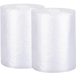 packbabol Bubble Cushioning Wrap Rolls 2-Pack, 12 Inch x 72 Feet 3/16" Air Bubble, Bubble Moving Wrap for Packing, Moving Supplies, Small business