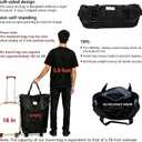 VOOWO Rolling Duffle Bag with Wheels, Expandable Foldable Duffle Bag for Travel, Rolling Under Seat Luggage Carry on Duffel Bags, Wheeled Travel Duffel Weekend Bags, Capacity 18L to 30L (Black)