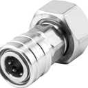 Garden Hose to Pressure Washer Adapter, 3/4 GHT to 1/4 Quick Connect, Convert Water Hose to Power Washer Connector, Car Washing Nozzle & Hose Attachment, Stainless Steel, 1Pack