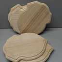 Kigley 6 Pcs Unfinished Wood Plaque Wooden Shield Plaque Wood Sign for Crafts Boards Carving Crafting, for Burning Projects Slab Pallets for Table Top(12 x 9 Inch)