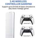 2.4G Wireless Game Controller Set, Dual Gamepad with USB Receiver, White and Black, Classic Game Console Support, 10 Simulator Compatible