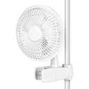 Simple Deluxe Clip Fan, 6Inch Grow Tent Fan, Monkey Fan, Adjustable 90° Angles, 15W, 2Speeds Control, 1 Pack