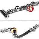 Bling Bands Compatible with Apple Watch Band 38mm 40mm 41mm 42mm 44mm 45mm 49mm Ultra Iwatch SE Series 8/7/6/5/4/3/2/1, Women's Rhinestone Charms Strap Double Tour Chain Bracelet Wristband Stainless Steel