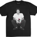 Bruno Mars Unisex Adult Bruno Mars Official Merch the Romantic Rose T-Shirt, Black (Black, S)