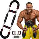 Latest-Gen Twister Arm Trainer, 40-100lb Adjustable Power Spring Workout Bar, Forearm Triceps Chest Exerciser Strengthener, Detachable Portable Home Fitness Equipment for Enhancing Upper Body Muscle