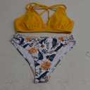 Fanuerg Women's Sexy V Neck Bikini Sets Hollow Out Two Piece Swimsuits Cutout Mid Waist Bathing Suit
Medium